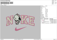 Nike Puppy Pink Embroidery File 6 sizes