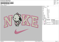 Nike Puppy Pink Embroidery File 6 sizes