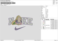 Nike Rapunzel Embroidery File 6 sizes