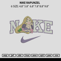 Nike Rapunzel Embroidery File 6 sizes