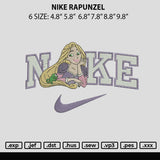 Nike Rapunzel Embroidery File 6 sizes