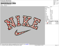 Nike Red Cow Pattern Embroidery