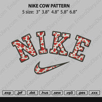 Nike Red Cow Pattern Embroidery