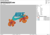 Nike Red Flowers