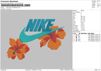 Nike Red Flowers