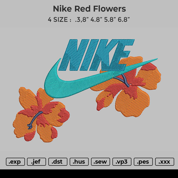 Nike Red Flowers