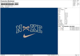 Nike Ribbon 002 Embroidery File 6 sizes