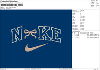 Nike Ribbon 002 Embroidery File 6 sizes