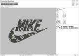 Nike Pattern 3024 Embroidery File 6 sizes