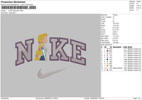 Nike Rapunzel Embroidery File 6 sizes