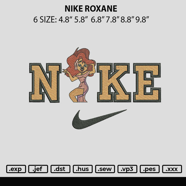 Nike Roxanne Emboidery File 6 sizes