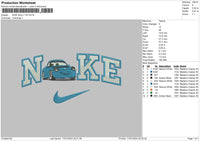 Nike Sally V5 Embroidery File 6 sizes