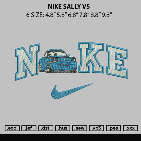 Nike Sally V5 Embroidery File 6 sizes