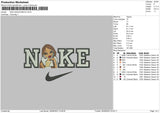 Nike Sasha B Embroidery File 6 sizes