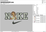 Nike Sasha B Embroidery File 6 sizes