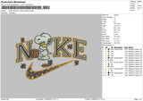 Nike Snoopy Halloween 23 Embroidery File 6 sizes