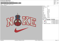 Nike Spider Chibi V2 Embroidery File 6 sizes