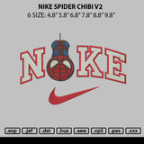 Nike Spider Chibi V2 Embroidery File 6 sizes