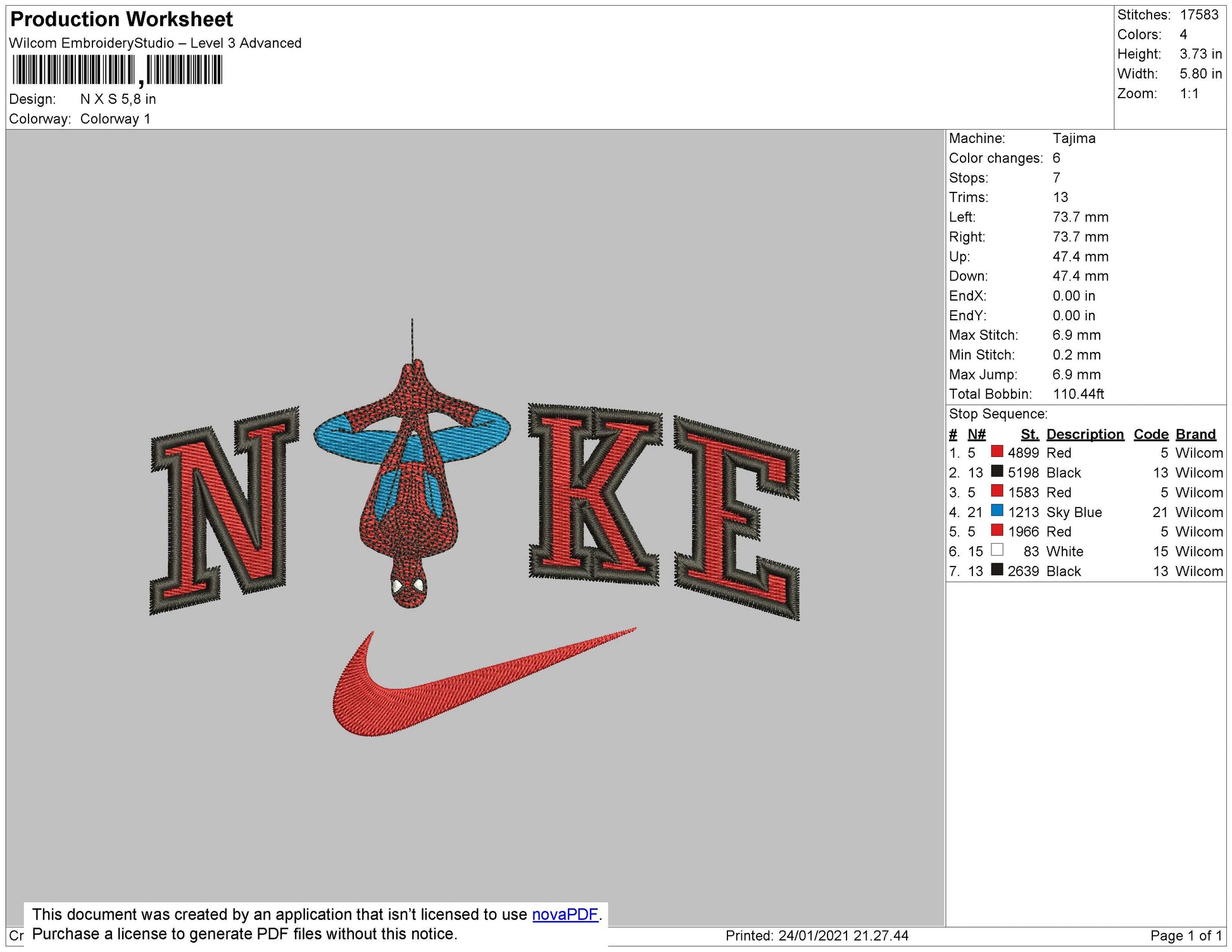 Nike Spiderman Embroidery – embrostudio