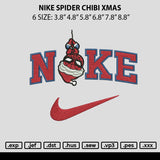 Nike Spider Chibi Xmas Embroidery File 6 sizes