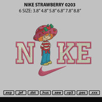 Nike Strawberry 0203 Embroidery File 6 sizes