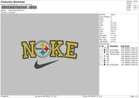 Nike Steelers Embroidery File 6 sizes