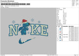 Nike Stitch Blue Xmas 23 Embroidery File 6 sizes