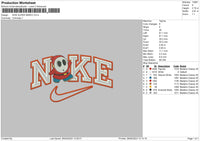 Nike Super M v4 Embroidery File 6 sizes