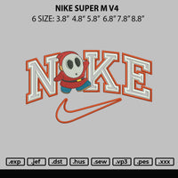 Nike Super M v4 Embroidery File 6 sizes