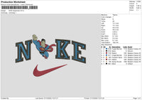 Nike Superman Embroidery File 6 sizes