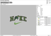 Nike Turtle Embroidery File 6 sizes