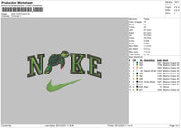 Nike Turtle Embroidery File 6 sizes