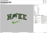 Nike Turtle Embroidery File 6 sizes