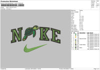 Nike Turtle Embroidery File 6 sizes