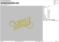 Nike Typography V2 Embroidery File 6 sizes