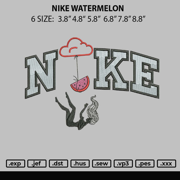 Nike Watermelon Embroidery File 6 sizes