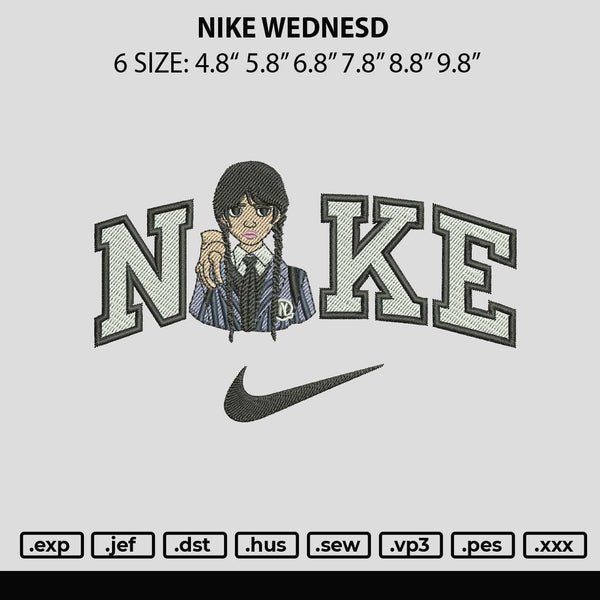 Nike Wednesd Embroidery File 6 sizes