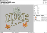 Nike With Foliage Embroidery File 6 sizes