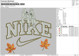 Nike With Foliage Embroidery File 6 sizes