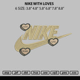 Nike With Loves Embroidery File 6 sizes