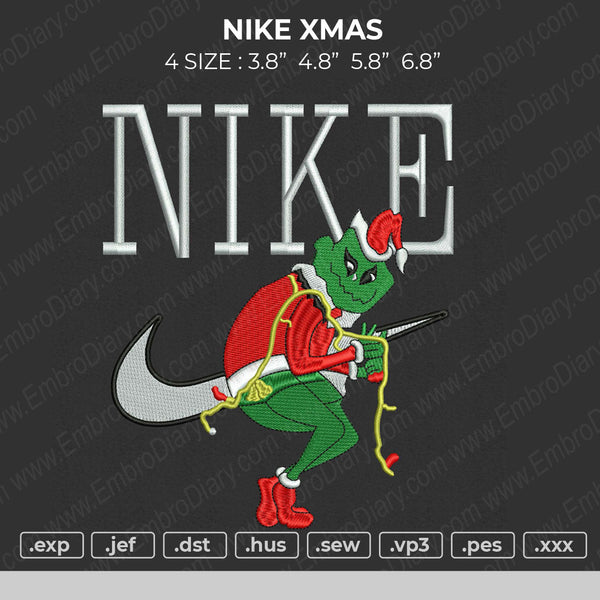 Nike GRINCH Xmas Embroidery