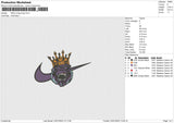 Nike A King Embroidery FIle 6 sizes