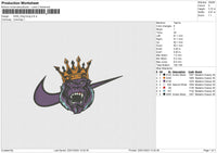 Nike A King Embroidery FIle 6 sizes