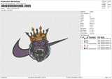 Nike A King Embroidery FIle 6 sizes