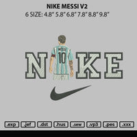 Nike Messi V2 Embroidery File 6 sizes