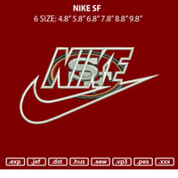 Nike Sf Embroidery File 6 sizes