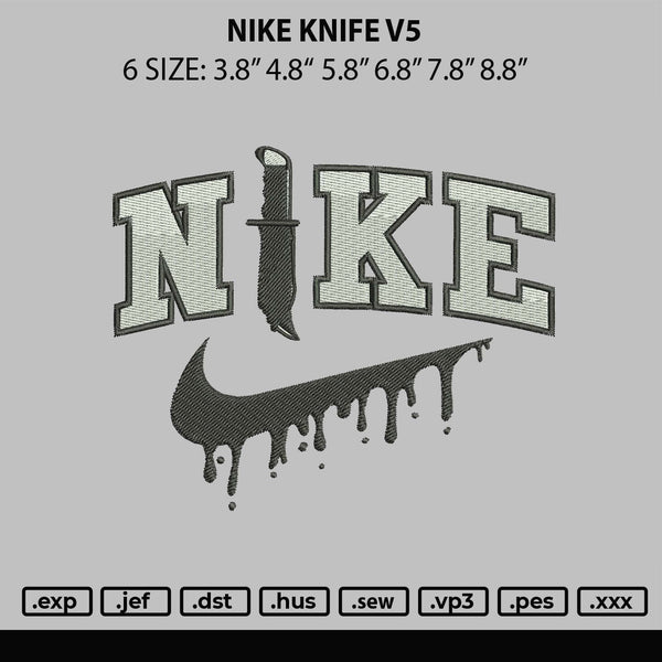 Nike Knife V5 Embroidery FIle 6 sizes