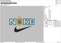 Nike Argentina Embroidery File 6 sizes