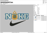 Nike Argentina Embroidery File 6 sizes