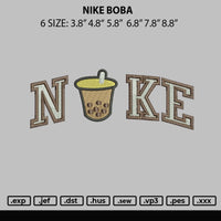 Nike Boba Embroidery File 6 sizes